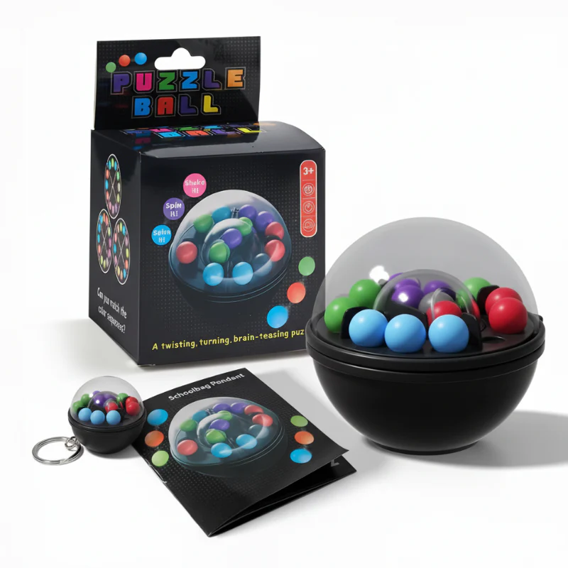 OrbitPuzzle – Roterende Puzzelbal met Haak voor Kinderen