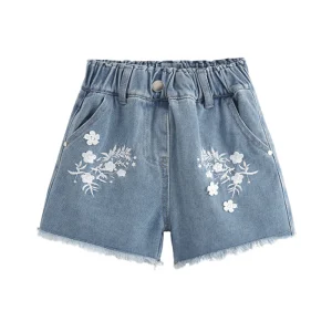 Johanna – Bloemen Denim Broekjes