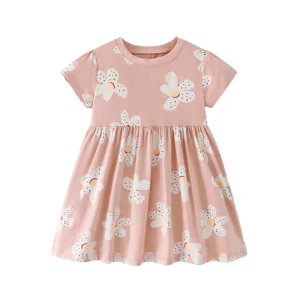 Emilia – Roze Bloemen Jurk