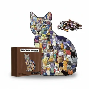 KittyCraft – Unieke Houten Kattenpuzzel