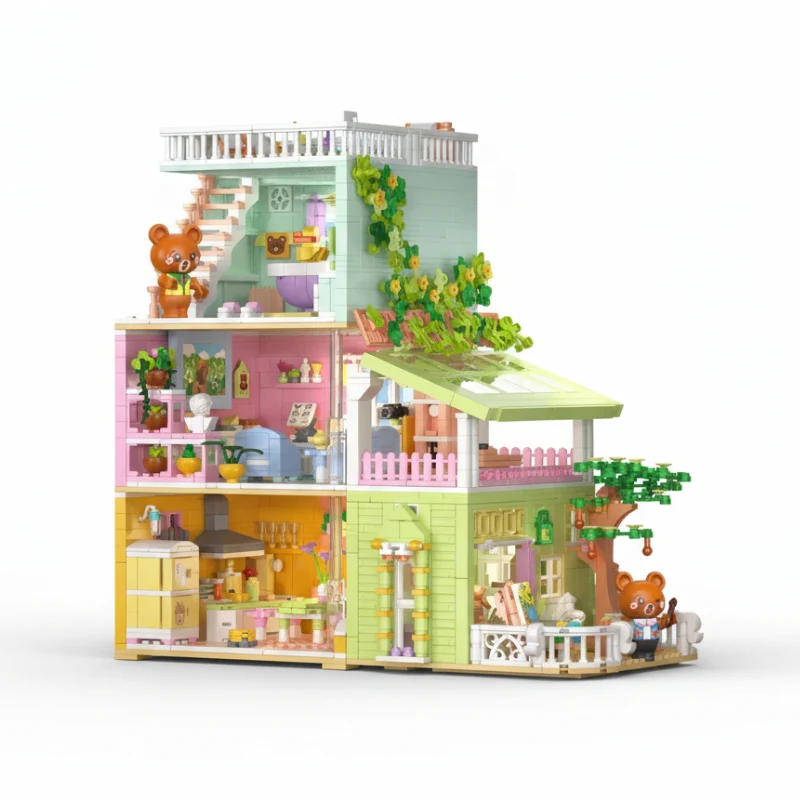 BearLuxuryVilla – Mini Bouwblok Set Luxe Villa