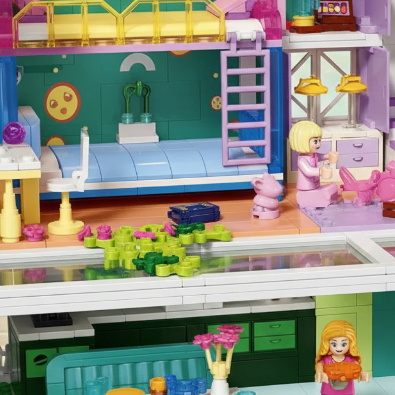 SunshineVilla – Mini Bouwblok Set Tweelaagse Villa - Afbeelding 6