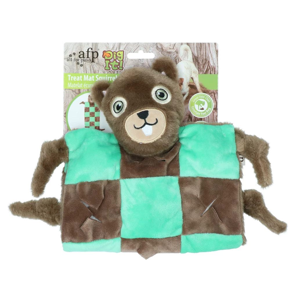 AFP Dig It Treat Mat Square Squirrel