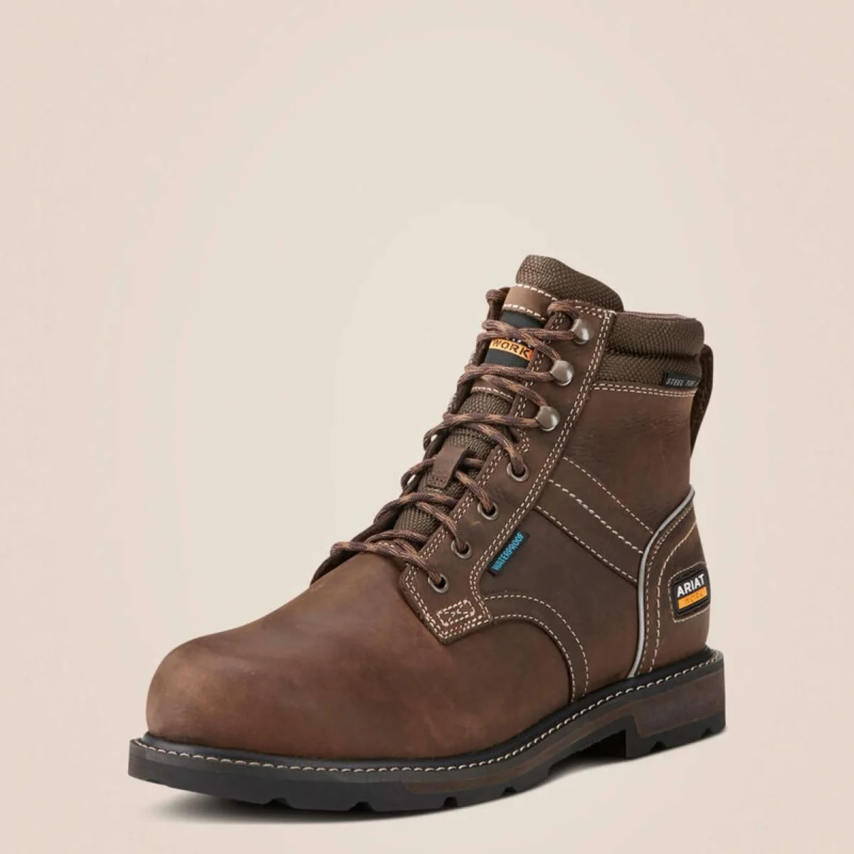 Ariat Outdoorschoenen Groundbreaker Lace Steel Toe Waterproof Heren Donkerbruin