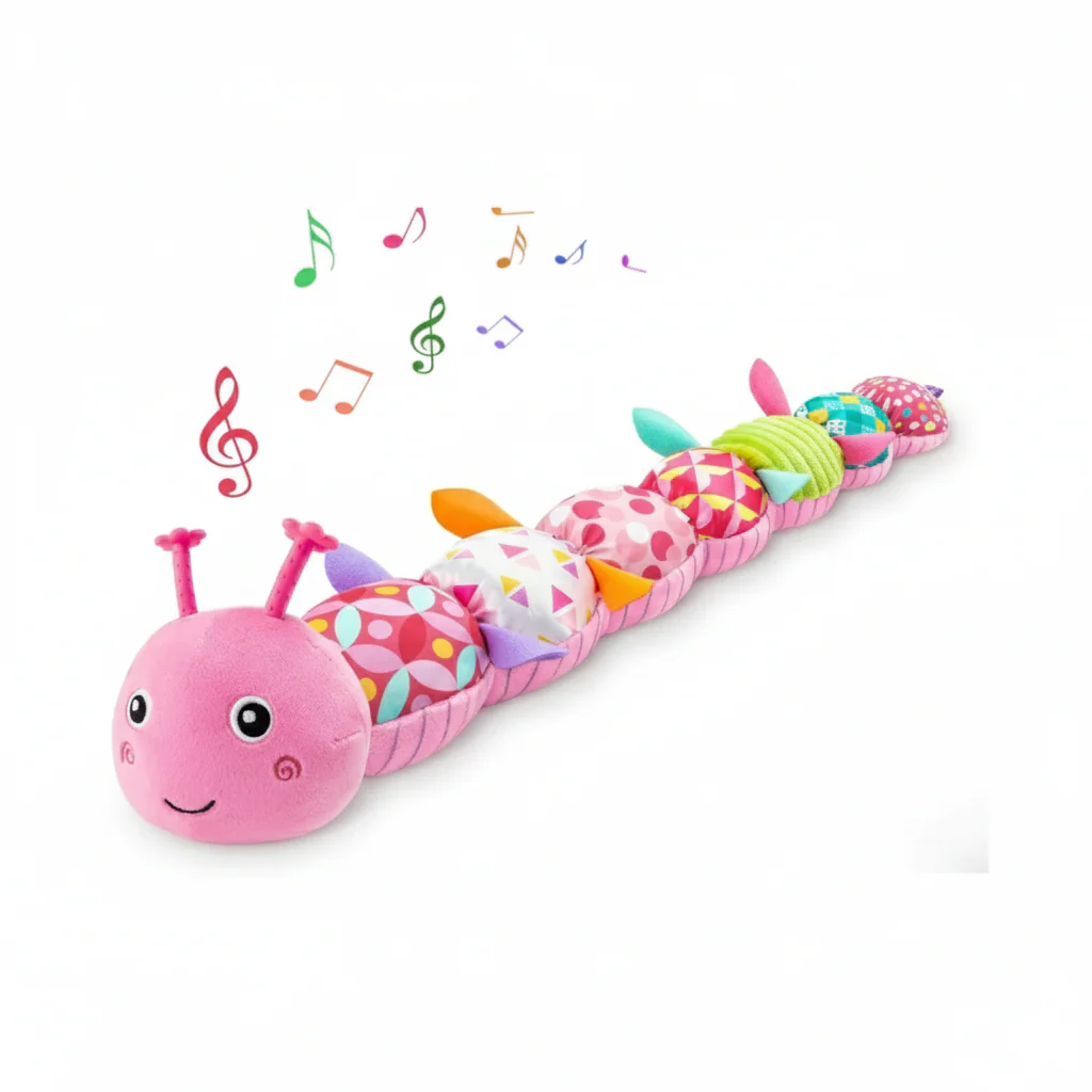 Milo & Moon Rups – Educatief & Speels – Sensorische pluche rammelaar