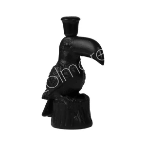 Zwarte Toekan Kandelaar – 21 cm