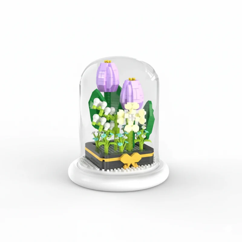 BloomEtern – Eternal Flower Bouwset met Transparante Display Cover