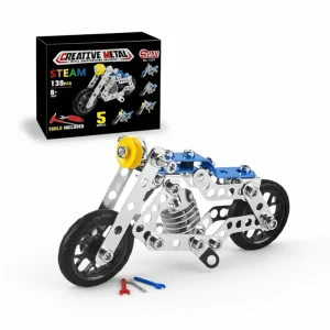 MotoForge – 5-in-1 Metalen Wisselbare Motor Bouwset voor Kinderen