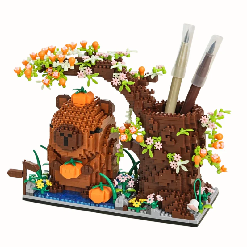 CapyHolder – 1800-delige Capybara Penhouder Bouwset – DIY Desk Decoratie