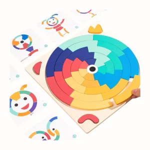 RainbowPuzzle – Houten Regenboog Puzzel – Montessori DIY Speelgoed