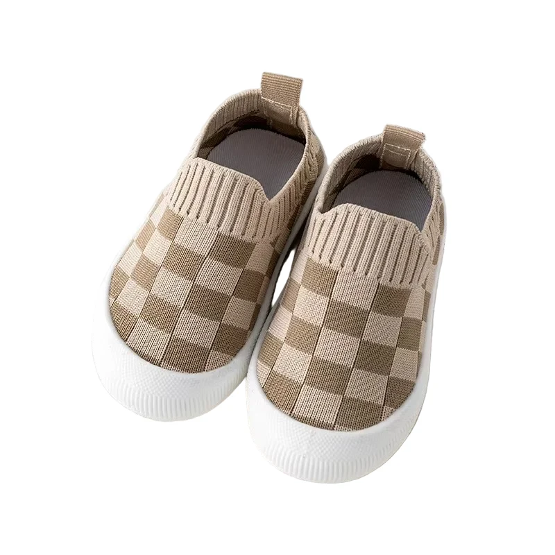 MiniStrides – Flexibele Instappers Ruitprint Antislip Peuterschoenen