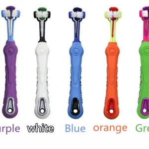 Tandenborstel met dubbele kop voor tandverzorging van hond en kat