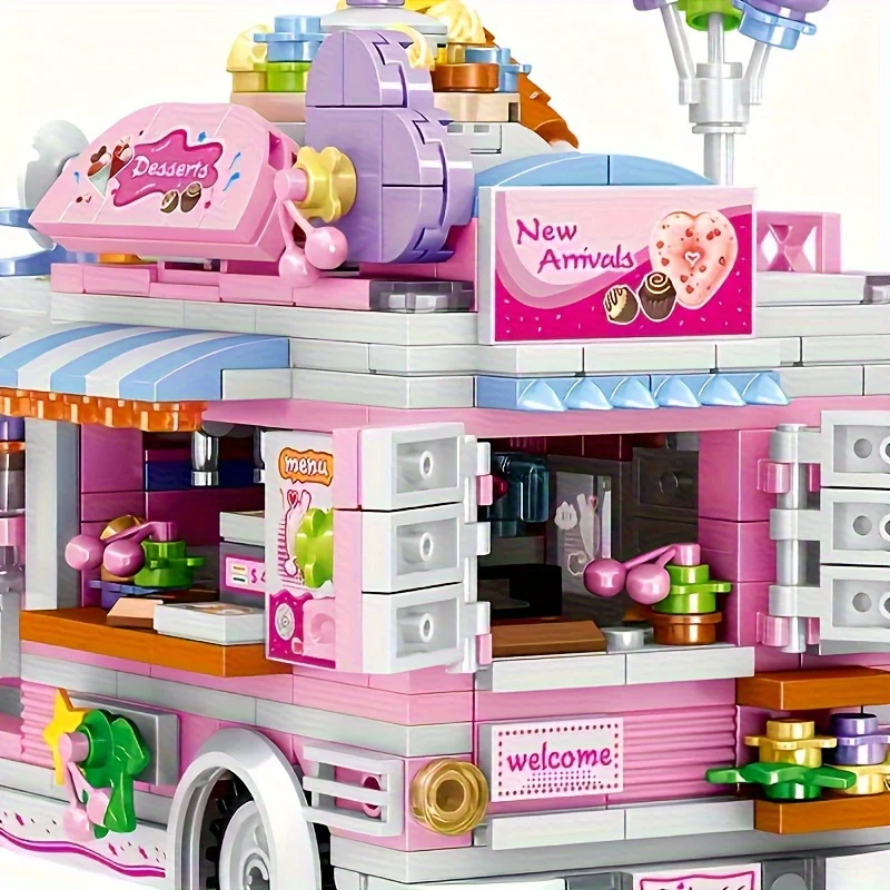 SweetStreet – 591-delige Dessert Truck Bouwset - Afbeelding 6