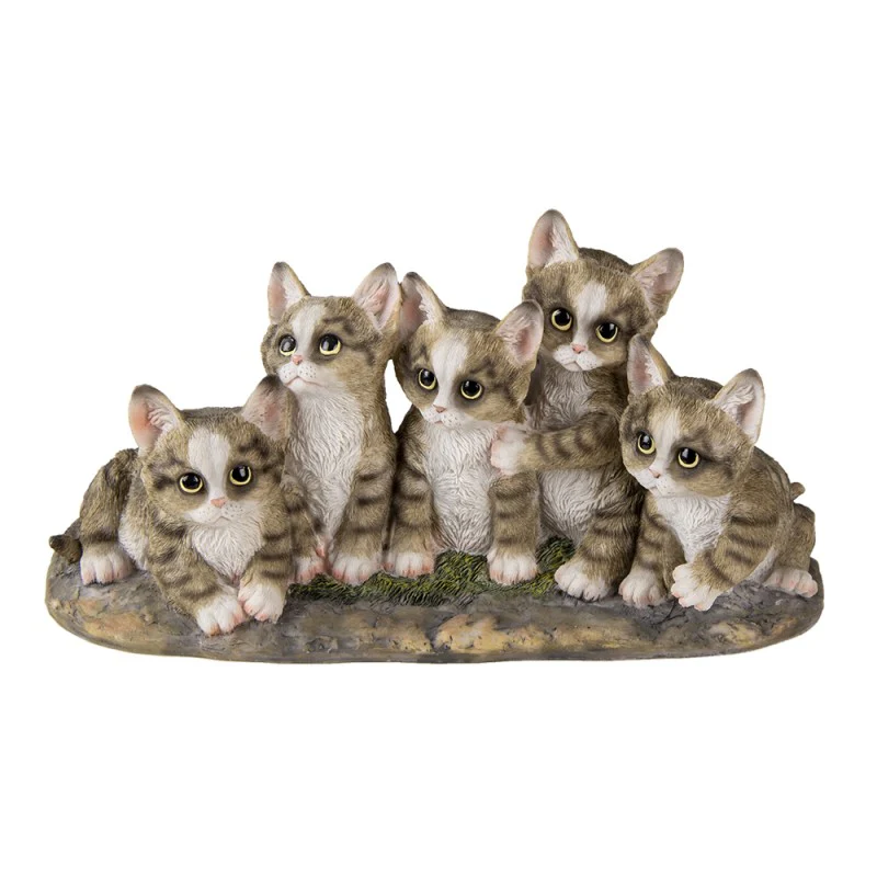 🐱 Kattenbeeld – 5 Kittens – 32x13x16 cm