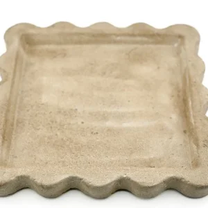 Aardewerk Dienblad Beige – Decoratief Plateau 25,5 cm