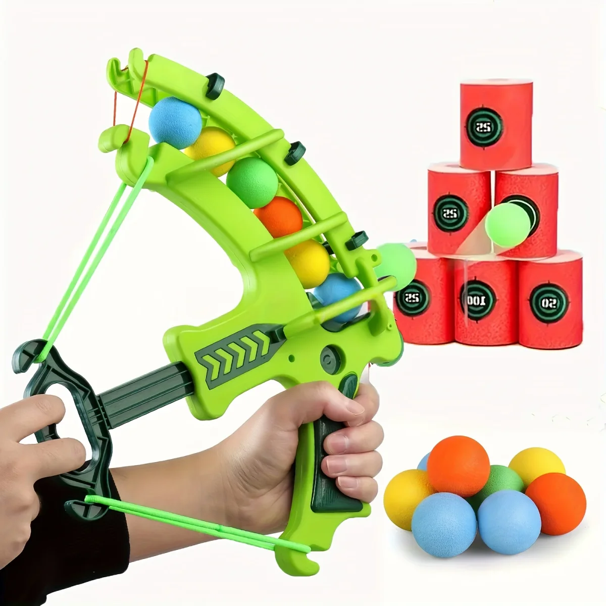 ArrowFun – 12-delige Interactieve Boogschietset met Targets & Gekleurde Ballen