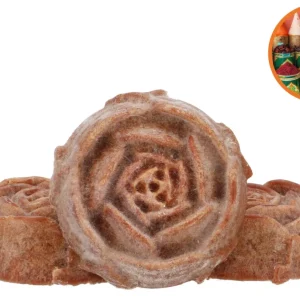 Amberblokje Roos – Original Amber – Bruin – 7x7x2,5cm