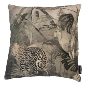 Panter Jungle Kussen – Fluweel & Tropisch 45x45 cm