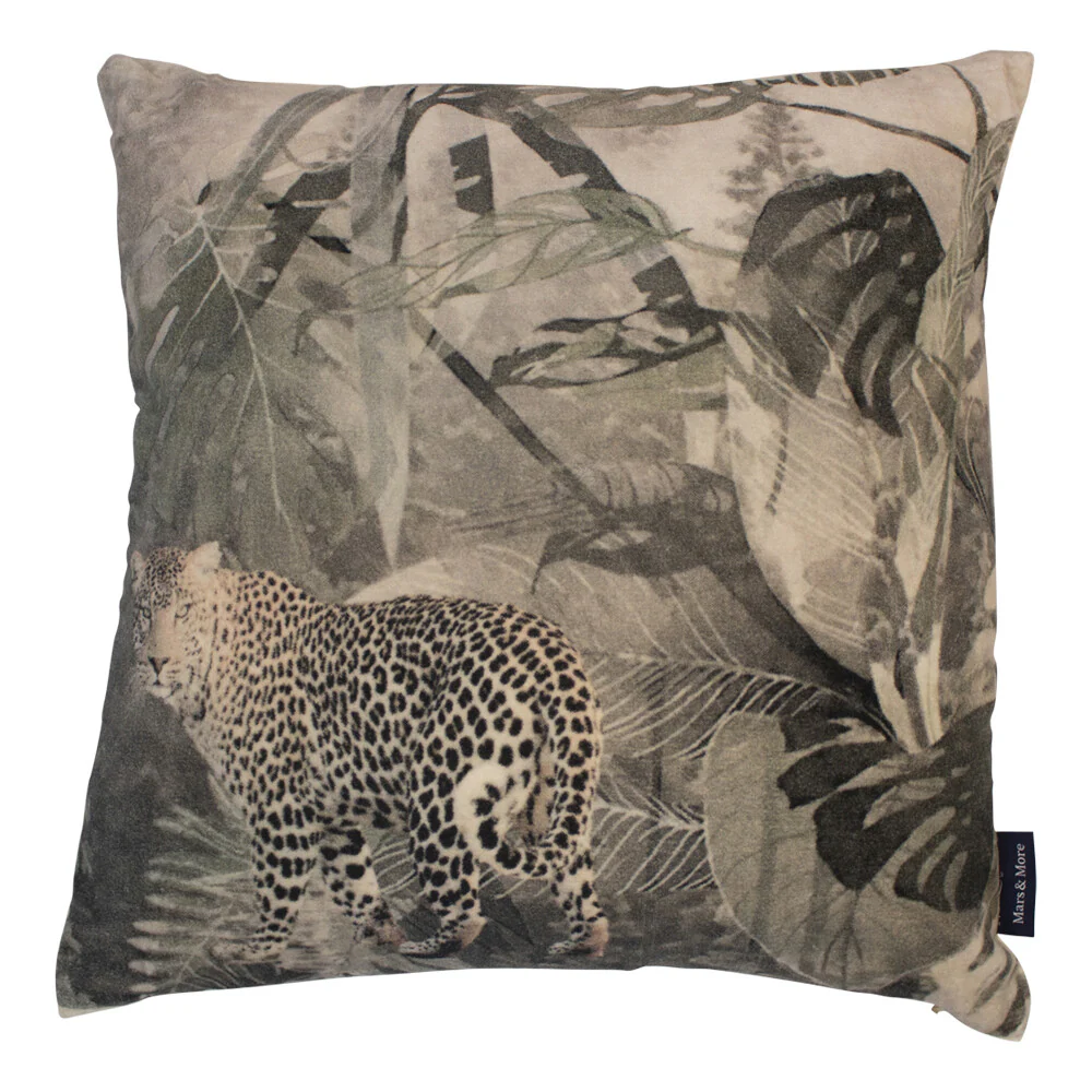 Panter Jungle Kussen â Fluweel & Tropisch 45x45 cm