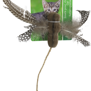 Libelle Karton met Veren Touw en Bel