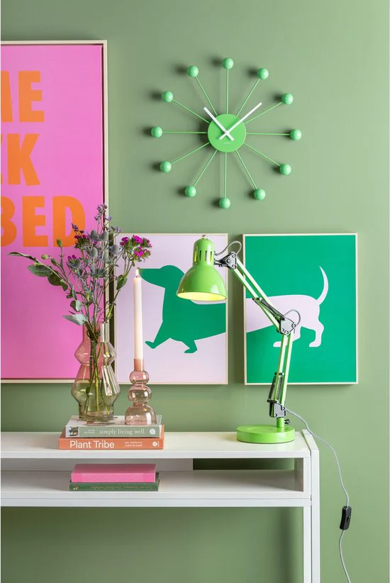 Teckel Wanddecoratie Set â Paars & Groen - Afbeelding 4