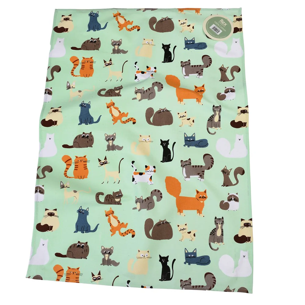 Theedoek met Katten β Katoen 50x70 cm - Afbeelding 3