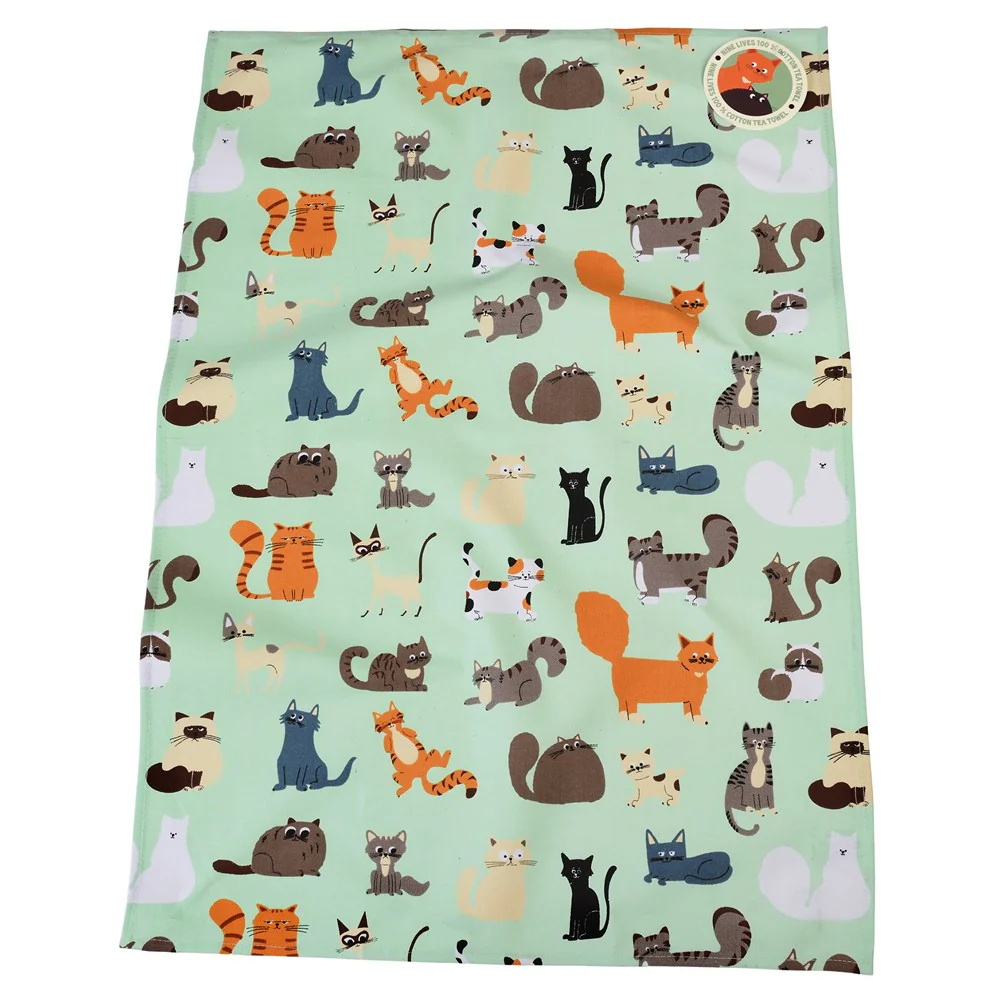 Theedoek met Katten β Katoen 50x70 cm - Afbeelding 5
