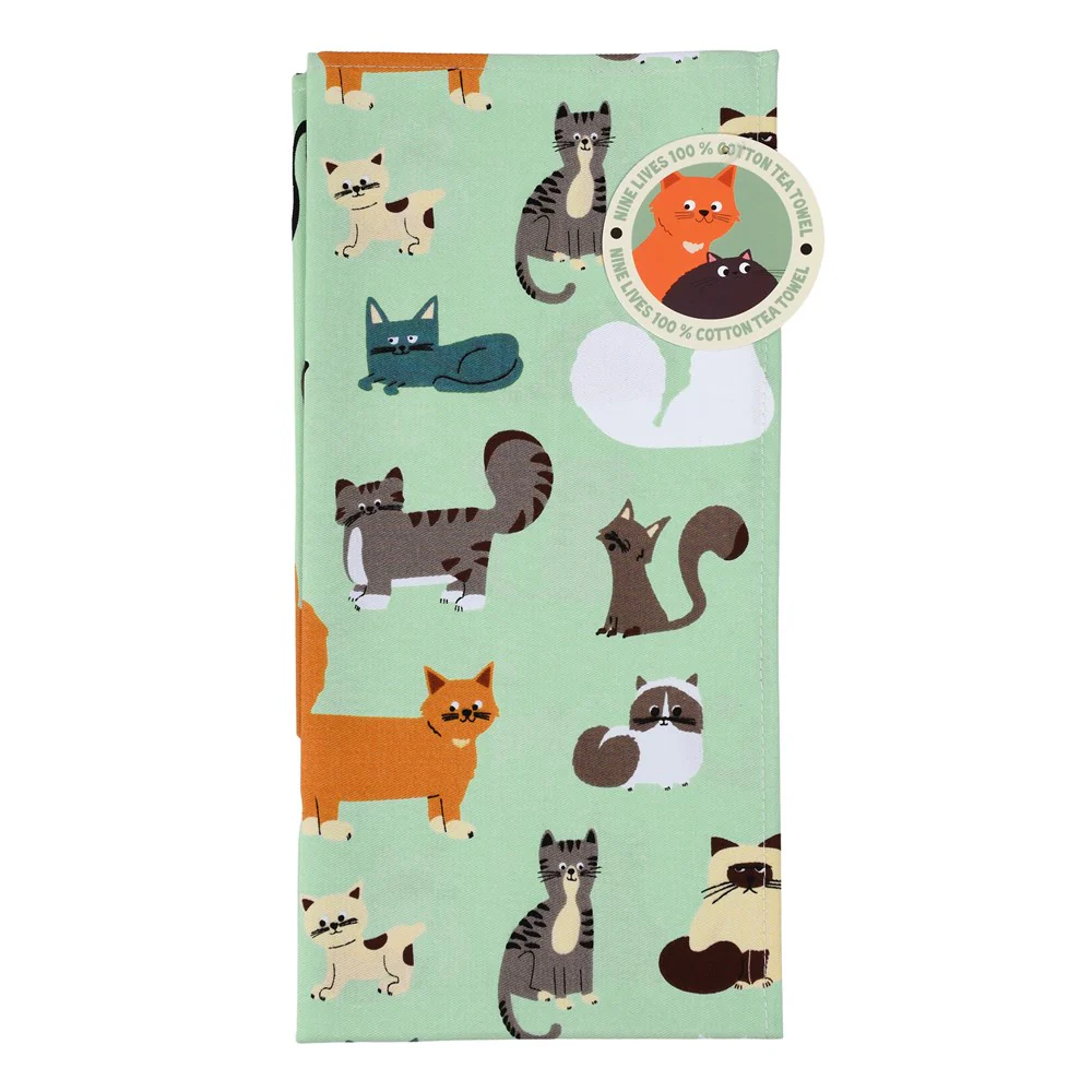 Theedoek met Katten β Katoen 50x70 cm - Afbeelding 4