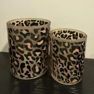 Theelichthouder Panterprint – Glas – Groot & Klein