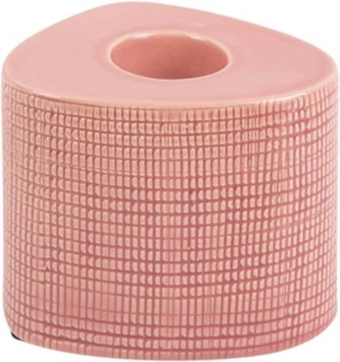 Theelichthouder Triangle Roze – Keramiek – 3 Hoogtes