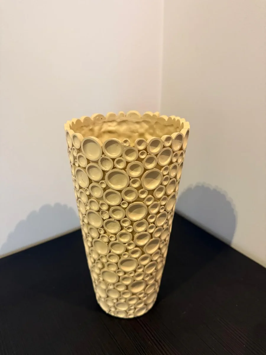 Kersten Design Vaas Beige – Structuur Vaas 26 cm