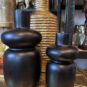 Zwarte Bubbelvaas in 2 formaten