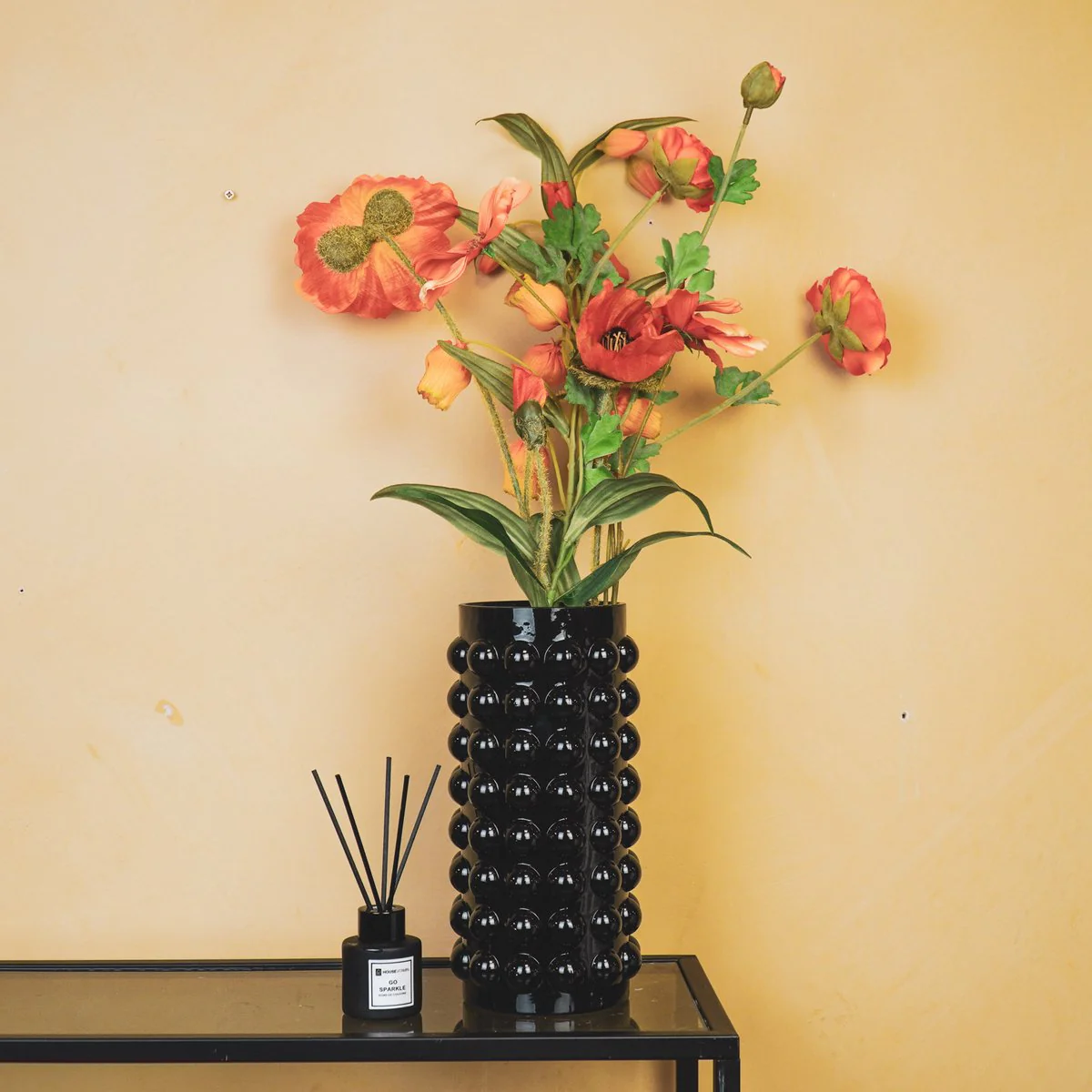 Zwarte Glazen Vaas – Modern & Chic Design