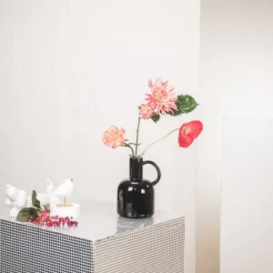 Zwarte Jug Vaas – Keramiek 21,5 cm